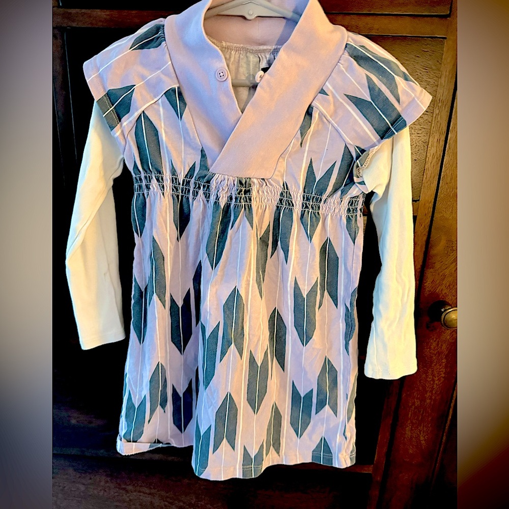Adorable Tea dress in a 4T (EUC) in purple, cream and dark gray